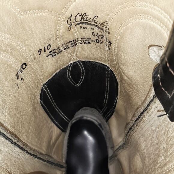 J. CHISHOLM Black Leather Boots - Picture 12 of 16